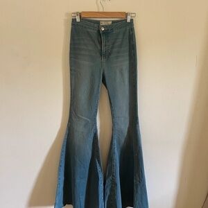 Free People Blue Flare Jeans